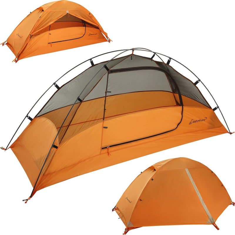 Clostnature 1 Person Tent for Backpacking - Ultralight One Person Backpacking Tent, Hiking Tents for One Man, Solo, Single Person - Image 1